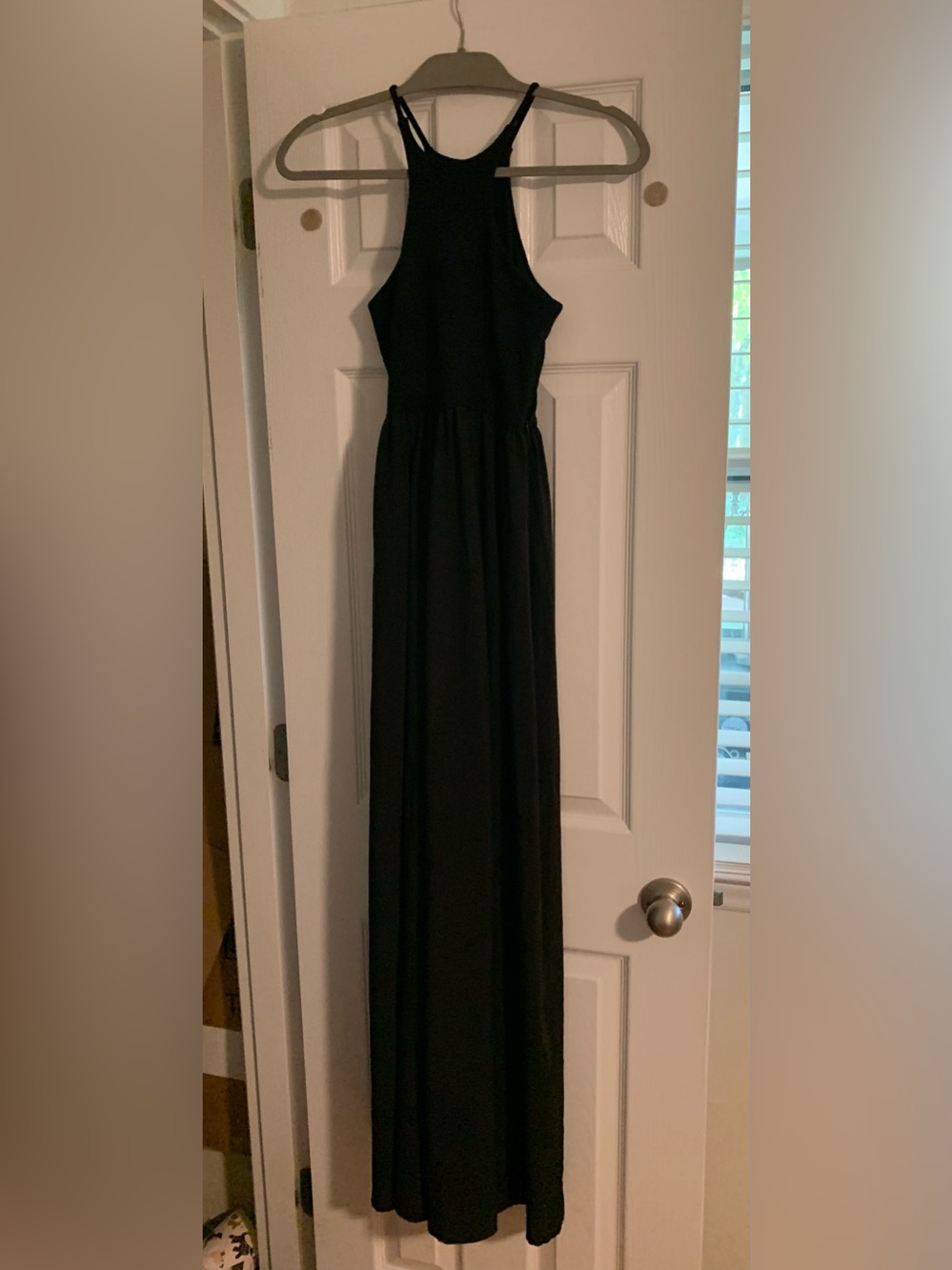 Classic Black Halter Maxi Dress